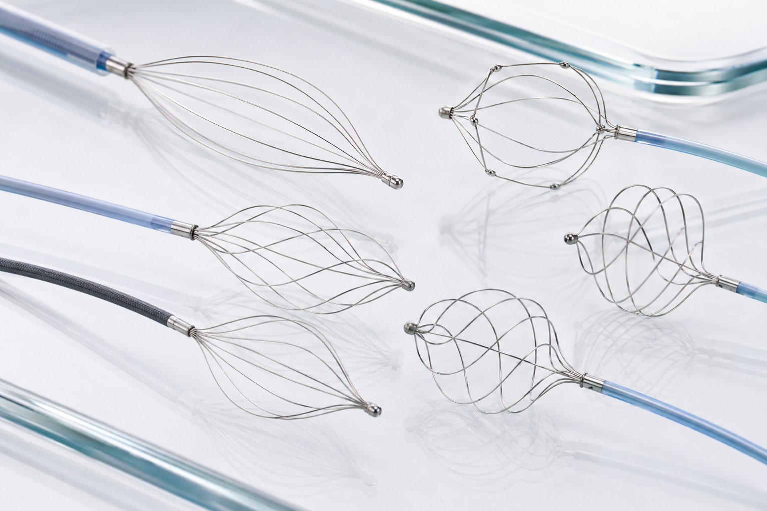 Braided nitinol retrieval basket structures